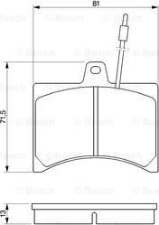 BOSCH 0 986 465 941 - Комплект спирачно феродо, дискови спирачки vvparts.bg