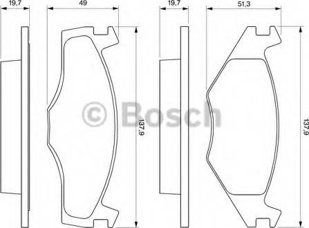 BOSCH 0 986 465 961 - Комплект спирачно феродо, дискови спирачки vvparts.bg