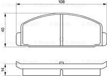 BOSCH 0 986 465 931 - Комплект спирачно феродо, дискови спирачки vvparts.bg