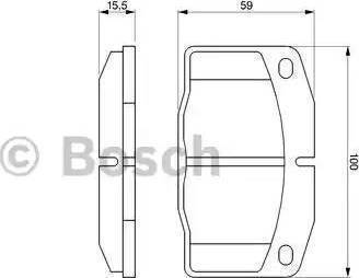 BOSCH 986469390 - Комплект спирачно феродо, дискови спирачки vvparts.bg