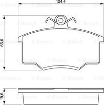 BOSCH 0 986 465 744 - Комплект спирачно феродо, дискови спирачки vvparts.bg