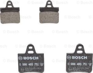 BOSCH 0 986 465 751 - Комплект спирачно феродо, дискови спирачки vvparts.bg