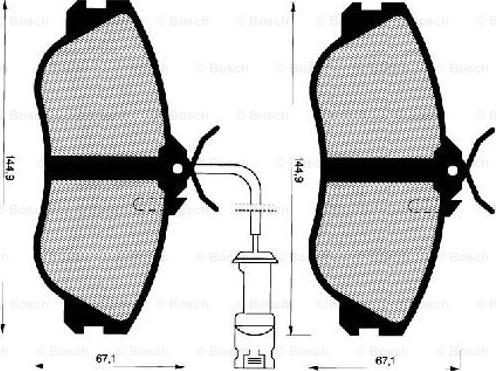 BOSCH 0 986 466 695 - Комплект спирачно феродо, дискови спирачки vvparts.bg