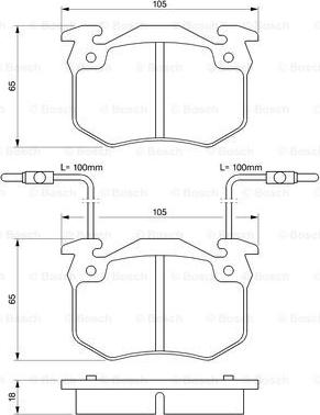 BOSCH 0 986 466 311 - Комплект спирачно феродо, дискови спирачки vvparts.bg