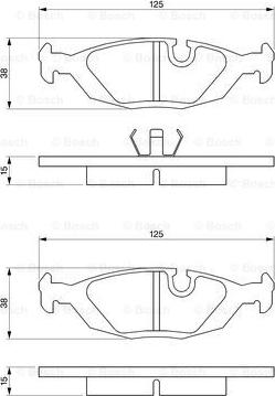 BOSCH 0 986 460 996 - Комплект спирачно феродо, дискови спирачки vvparts.bg