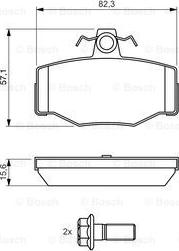 BOSCH 0 986 460 993 - Комплект спирачно феродо, дискови спирачки vvparts.bg