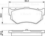 BOSCH 0 986 460 992 - Комплект спирачно феродо, дискови спирачки vvparts.bg