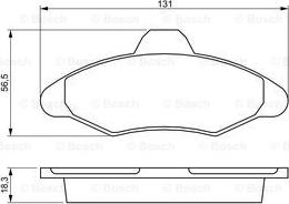 BOSCH 0 986 460 949 - Комплект спирачно феродо, дискови спирачки vvparts.bg