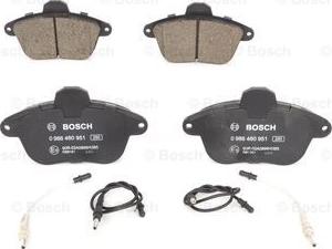 BOSCH 0 986 460 951 - Комплект спирачно феродо, дискови спирачки vvparts.bg