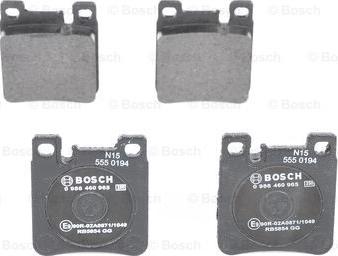 BOSCH 0 986 460 965 - Комплект спирачно феродо, дискови спирачки vvparts.bg