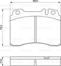 BOSCH 0 986 460 966 - Комплект спирачно феродо, дискови спирачки vvparts.bg