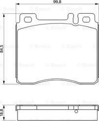 BOSCH 0 986 460 976 - Комплект спирачно феродо, дискови спирачки vvparts.bg