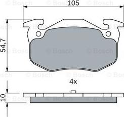 BOSCH 0 986 460 970 - Комплект спирачно феродо, дискови спирачки vvparts.bg