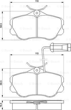 BOSCH 0 986 460 973 - Комплект спирачно феродо, дискови спирачки vvparts.bg