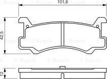 BOSCH 0 986 460 080 - Комплект спирачно феродо, дискови спирачки vvparts.bg