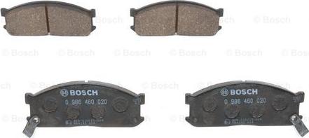 BOSCH 0 986 460 020 - Комплект спирачно феродо, дискови спирачки vvparts.bg