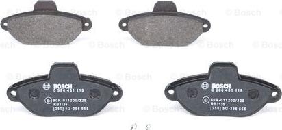 BOSCH 0 986 461 119 - Комплект спирачно феродо, дискови спирачки vvparts.bg