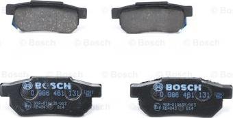 BOSCH 0 986 461 131 - Комплект спирачно феродо, дискови спирачки vvparts.bg