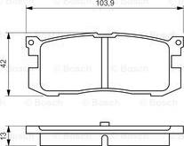 BOSCH 0 986 461 138 - Комплект спирачно феродо, дискови спирачки vvparts.bg