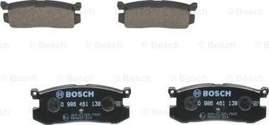 BOSCH 0 986 461 138 - Комплект спирачно феродо, дискови спирачки vvparts.bg