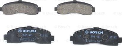 BOSCH 0 986 461 122 - Комплект спирачно феродо, дискови спирачки vvparts.bg