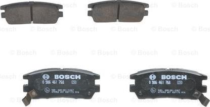 BOSCH 0 986 461 768 - Комплект спирачно феродо, дискови спирачки vvparts.bg