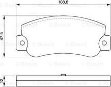 BOSCH 0 986 468 411 - Комплект спирачно феродо, дискови спирачки vvparts.bg