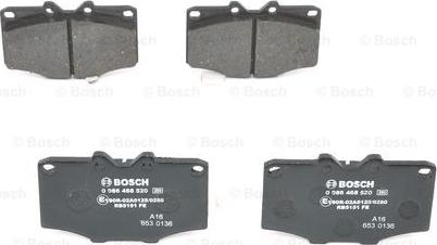 BOSCH 0 986 468 520 - Комплект спирачно феродо, дискови спирачки vvparts.bg