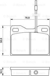 BOSCH 0 986 468 661 - Комплект спирачно феродо, дискови спирачки vvparts.bg