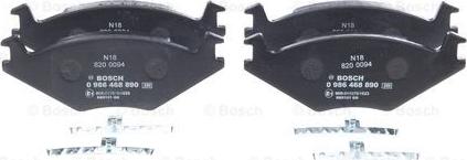 BOSCH 0 986 468 890 - Комплект спирачно феродо, дискови спирачки vvparts.bg