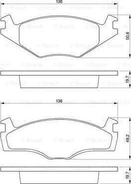 BOSCH 0 986 468 870 - Комплект спирачно феродо, дискови спирачки vvparts.bg