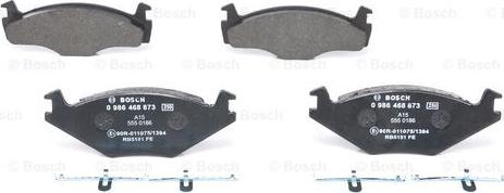 BOSCH 0 986 468 873 - Комплект спирачно феродо, дискови спирачки vvparts.bg