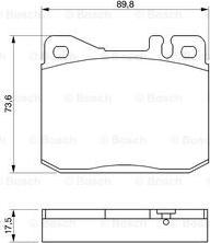 BOSCH 0 986 463 412 - Комплект спирачно феродо, дискови спирачки vvparts.bg