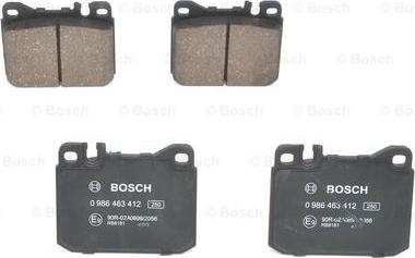 BOSCH 0 986 463 412 - Комплект спирачно феродо, дискови спирачки vvparts.bg