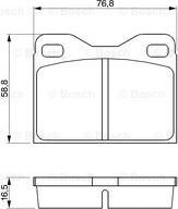 BOSCH 0 986 463 736 - Комплект спирачно феродо, дискови спирачки vvparts.bg