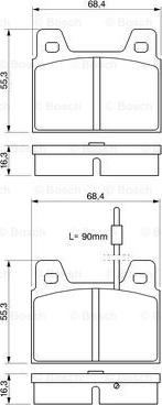 BOSCH 0 986 462 532 - Комплект спирачно феродо, дискови спирачки vvparts.bg