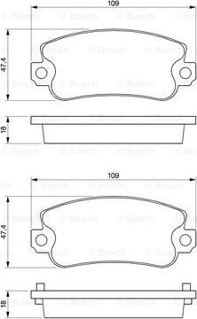 BOSCH 0 986 467 760 - Комплект спирачно феродо, дискови спирачки vvparts.bg