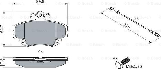 BOSCH 0 986 467 720 - Комплект спирачно феродо, дискови спирачки vvparts.bg