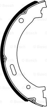 BOSCH 0 986 487 942 - Комплект спирачна челюст, ръчна спирачка vvparts.bg