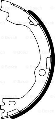 BOSCH 0 986 487 964 - Комплект спирачна челюст, ръчна спирачка vvparts.bg