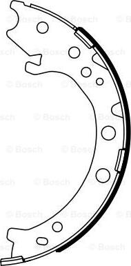 BOSCH 0 986 487 967 - Комплект спирачна челюст, ръчна спирачка vvparts.bg