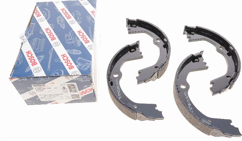 BOSCH 0 986 487 939 - Комплект спирачна челюст, ръчна спирачка vvparts.bg