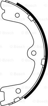 BOSCH 0 986 487 930 - Комплект спирачна челюст, ръчна спирачка vvparts.bg