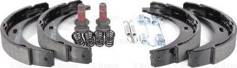 BOSCH 0 986 487 543 - Комплект спирачна челюст, ръчна спирачка vvparts.bg