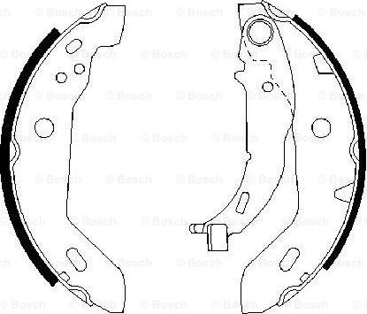 BOSCH 0 986 487 565 - Комплект спирачна челюст vvparts.bg