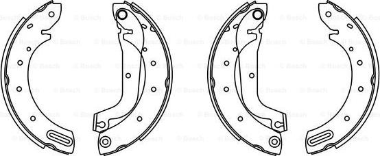 BOSCH 0 986 487 566 - Комплект спирачна челюст vvparts.bg