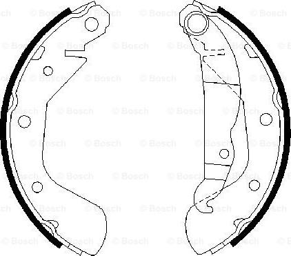 BOSCH 0 986 487 613 - Комплект спирачна челюст vvparts.bg