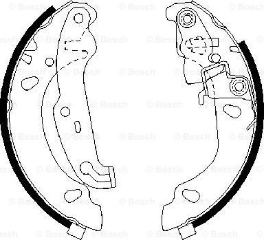 BOSCH 0 986 487 624 - Комплект спирачна челюст vvparts.bg