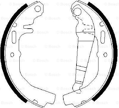 BOSCH 0 986 487 071 - Комплект спирачна челюст vvparts.bg