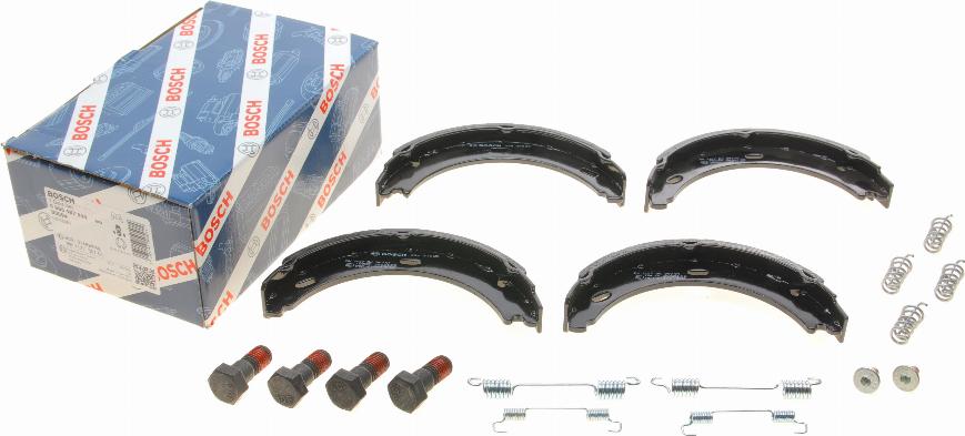 BOSCH 0 986 487 344 - Комплект спирачна челюст, ръчна спирачка vvparts.bg